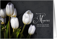 White Tulip Bouquet Condolences card