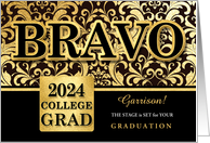 College Graduation Congratulations in Faux Gold Foil Custom 2024 card