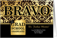 Doctor of Education EdD Grad Faux Gold Foil Custom card