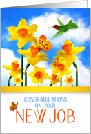 New Job Congratulations Bright Daffodil Garden card