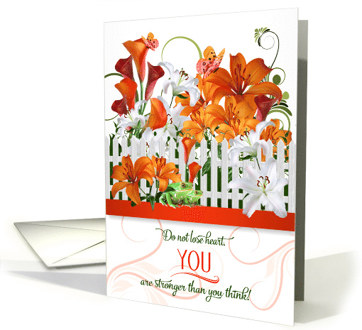 Single Mom Encourage Garden of Lilies with Butterflies card (1483394)