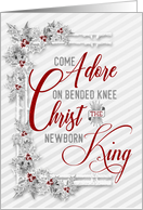 for Pastor and Family Christ the Newborn King Religious Christmas card