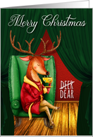 for Husband Christmas Deer with Fun Play on Words card