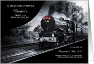 No.25 Train Railroad Retirement Invitation Custom Text card