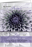 for Partner Romantic Birthday Soft Lavender Floral Petals card