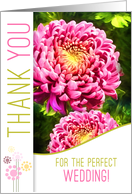 Wedding Florist Thank You Pink Dahlia Garden Painting card