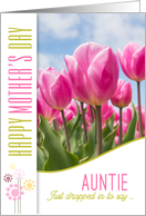 for Aunt on Mother’s Day Pink Tulip Garden card