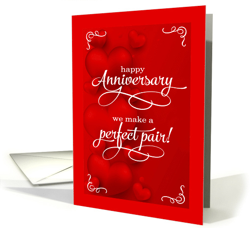 Wedding Anniversary Romantic Red Hearts card (1509588)