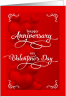 Valentine’s Day Anniversary Romantic Red Hearts card