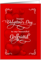for Girlfriend Valentine’s Day Romantic Red Hearts card