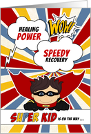 Get Well for Kids Boy Superhero Comic Book Theme card