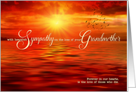 Loss of Grandmother Sympathy Sunset Ocean card