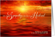Loss of a Husband Sympathy Sunset Ocean card