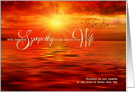 Loss of a Wife Sympathy Sunset Ocean card