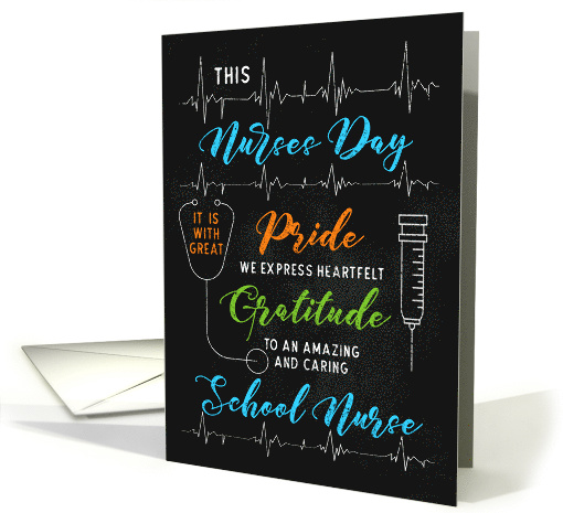 for School Nurse National Nurses Day Chalkboard Theme card (1517754)