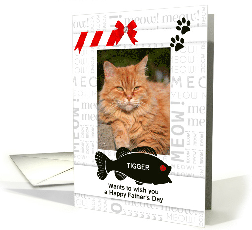 from the Cat Fun Father's Day Red and Black with Pet's Photo card