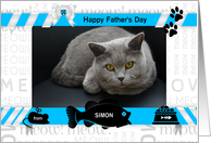 from the Cat Fun Father’s Day Blue and Black with Pet’s Photo card