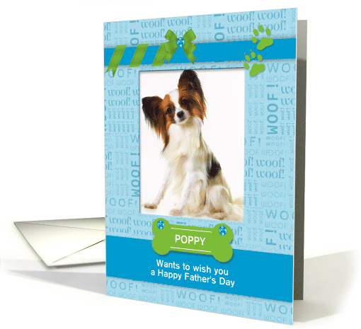 from the Dog Fun Father's Day Blue and Green with Pet's Photo card