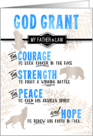 for Father in Law Fighting Cancer Wildlife Themed Religious Prayer card