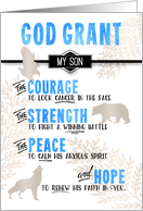 for Son Fighting Cancer Wildlife Themed Religious Prayer card