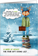 Funny Donner or Donder Reindeer is a Teacher and Scholar card