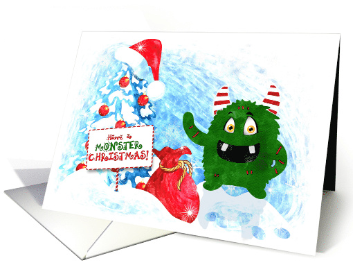 Kids Monster Christmas Playful for Young Children card (1542190)