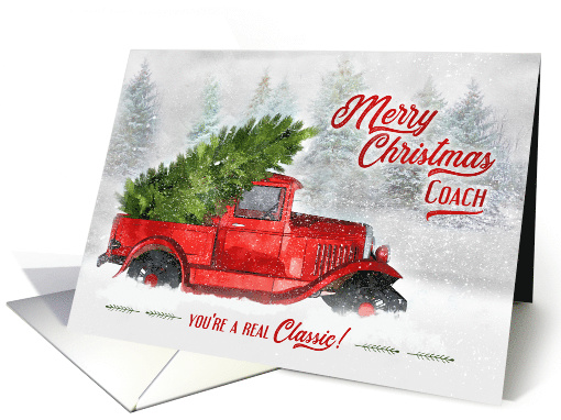 for Coach Vintage Classic Truck for Christmas Holiday card (1543564)