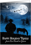 from Our House to Yours Happy Trails Western Cowboy Christmas card