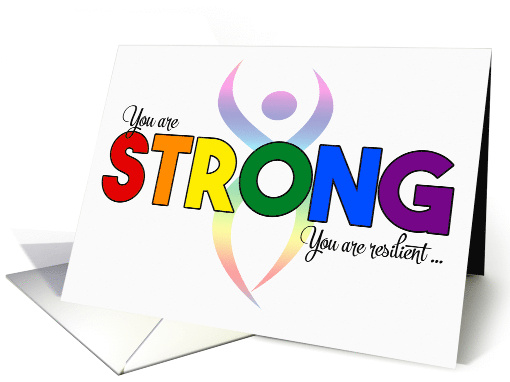 for Cancer Patient Get Well LGBT Rainbow Theme card (1555062)