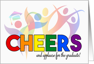 Graduation Cheers and Applause LGBT Rainbow Theme card