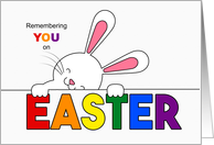 Cute Easter Bunny LGBT Rainbow Theme card