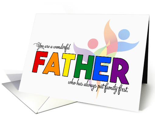 Father's Day LGBT Rainbow Theme card (1555318)