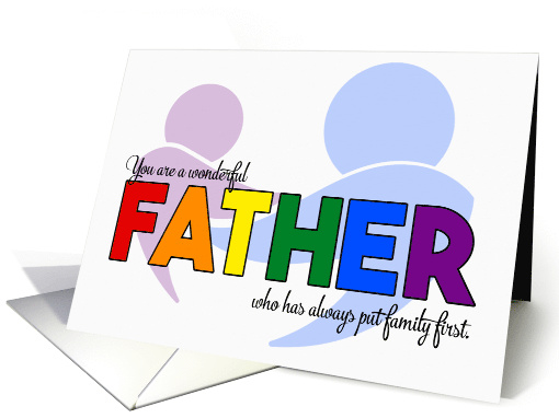 Father's Day from Daughter LGBT Rainbow Theme card (1555620)
