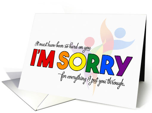 I'm Sorry LGBT Rainbow Theme card (1555838)