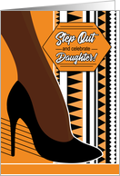Birthday for Adult Daughter Dark Skinned Woman’s Leg Tribal Theme card