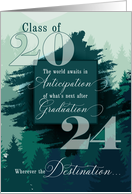 Graduation Class of 2024 Mountain Theme Congratulations card