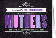 For Goddaughter from Godfather on Mother’s Day in Purple card