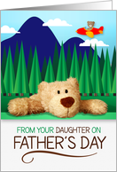 from Young Daughter on Father’s Day Teddy Bear Mountain Scene card