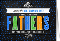 for Grandpa on Father’s Day Colorful Typography from Grandchild card