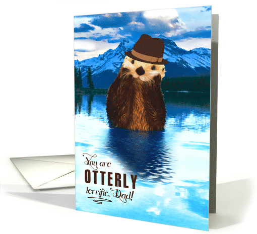 Thank You for Dad You are Otterly Terrific Woodland Wildlife card