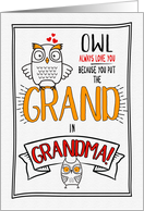 for Grandma on Grandparents Day Owl Always Love You card