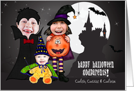 for Godparents Kids Halloween Costume 3 Photo Custom card