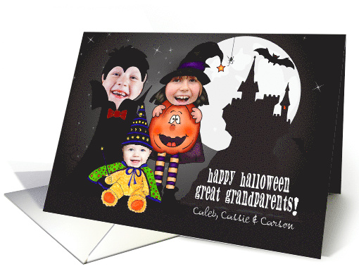 for Great Grandparents Kids Halloween Costume 3 Photo Custom card