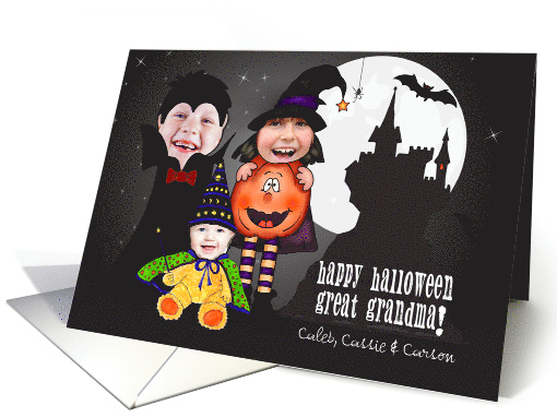 for Great Grandmother Kids Halloween Costume 3 Photo Custom card