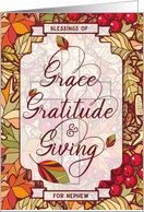 for Nephew Thanksgiving Blessings of Grace & Gratitude card