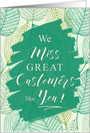Dormant Clients Customers Green Botanical Business card