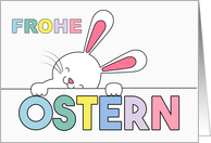 GERMAN Easter Bunny Pastel Hues card