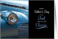 for Dad on Father’s Day Classic Car in Blue card