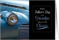 for Grandpa on Father’s Day Classic Car in Blue card