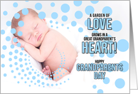 for Great Grandparents on Grandparents Day Baby Boy in Blue card